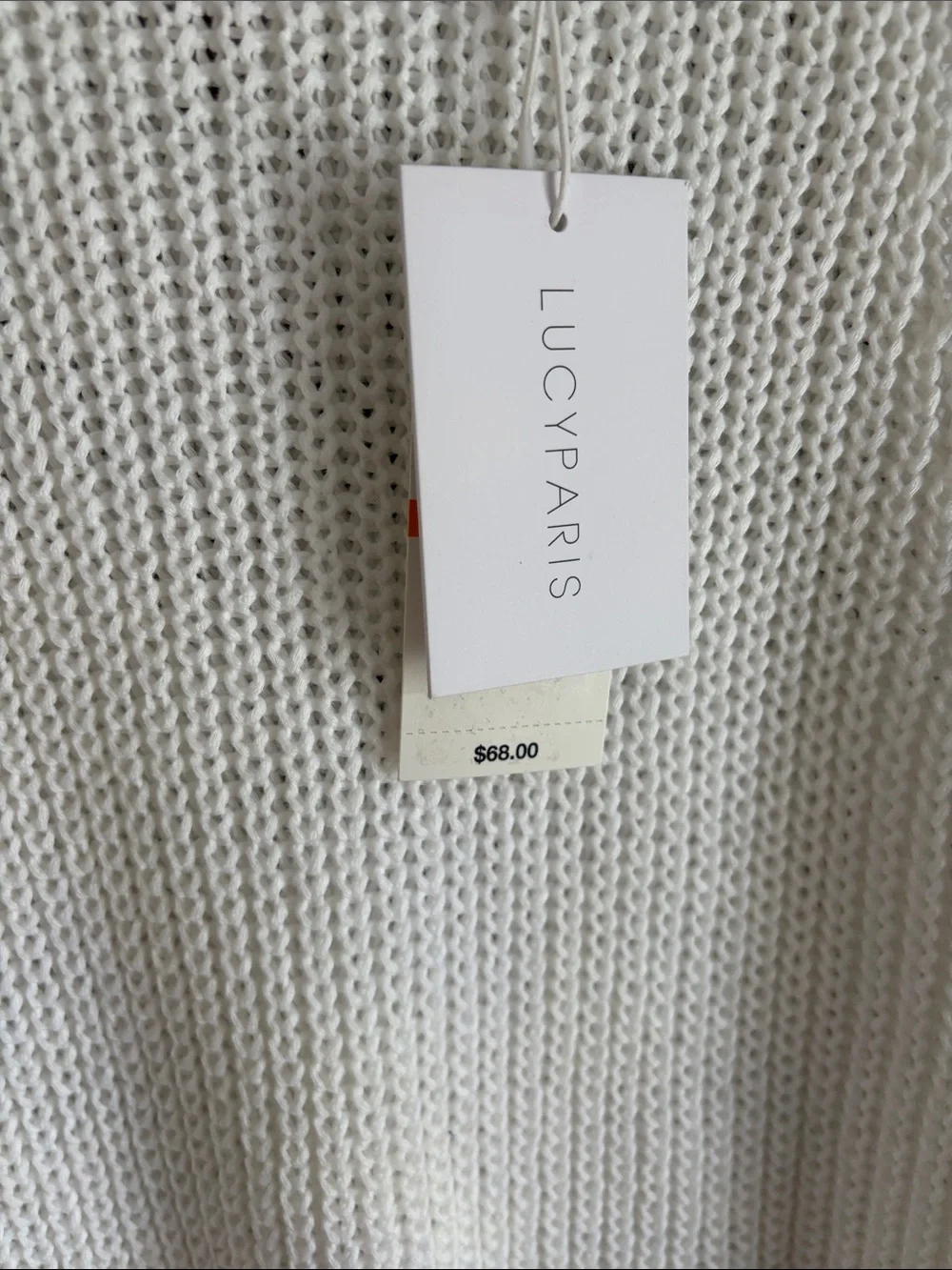 Lucy Paris Cream Knit Sleeveless Sweater Tank - Picture 4 of 4